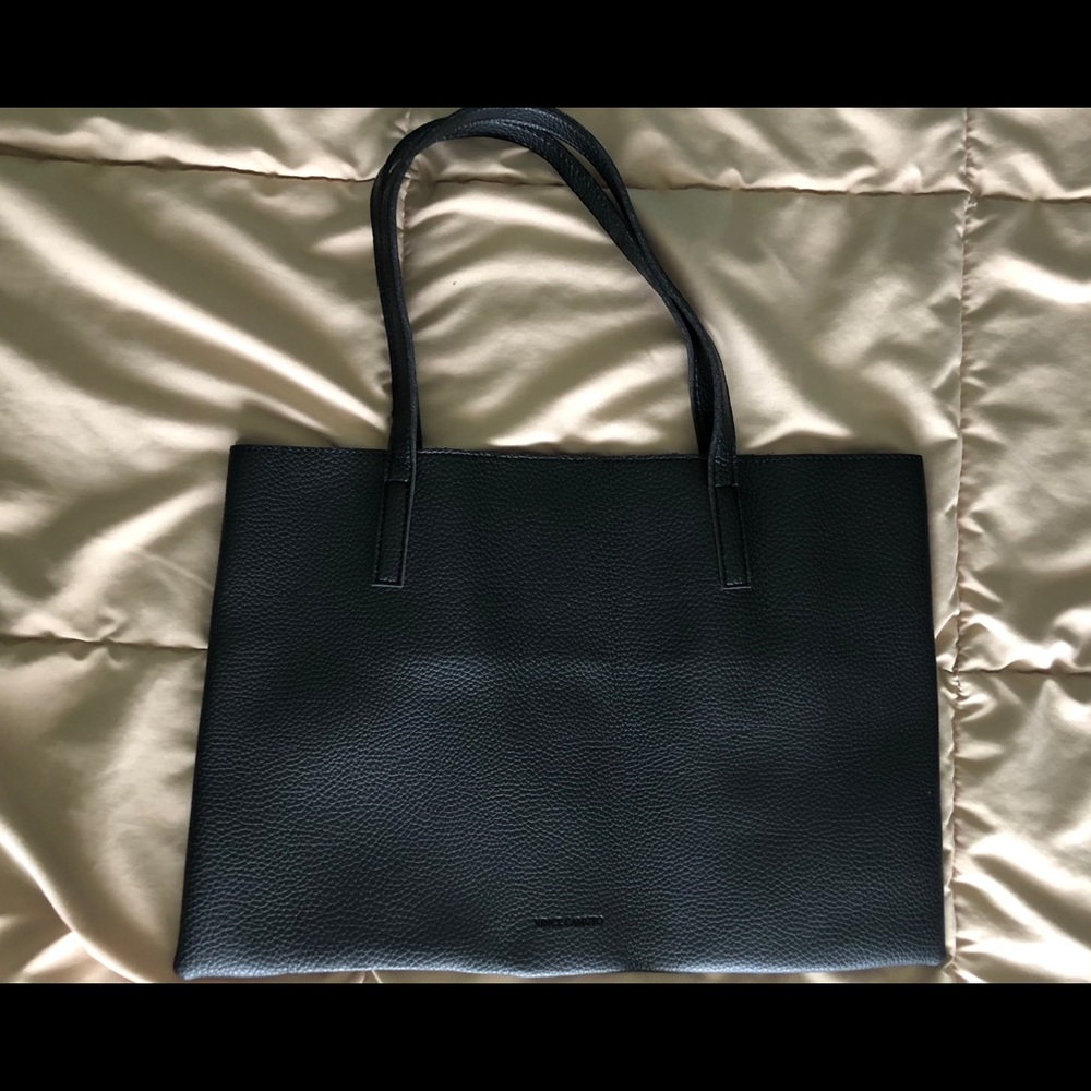 Vince Camuto Tote Black Leather Laptop Bag - Picture 3 of 6
